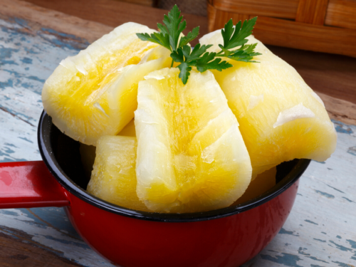 Boiled Cassava Mayok Bwi The Creole Melting Pot